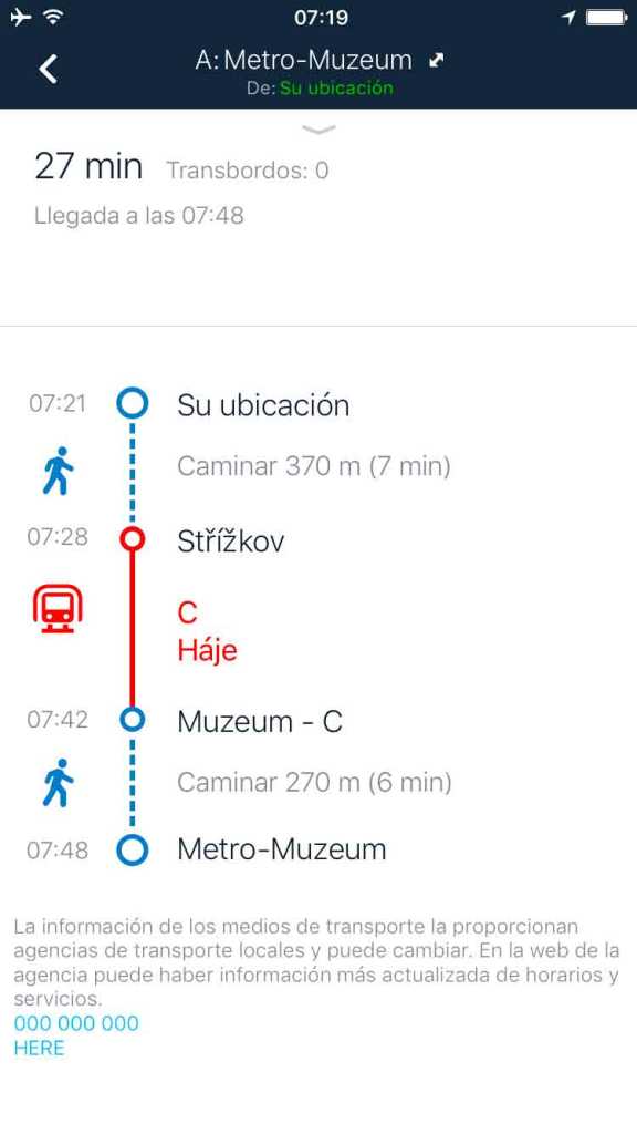 Usando Here en Praga