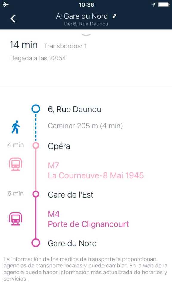 Usando Here en París