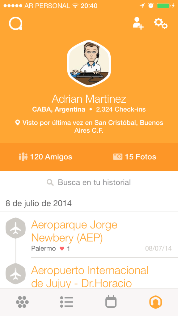 Swarm - Página de perfil