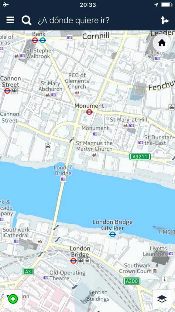 Usando Here en Londres